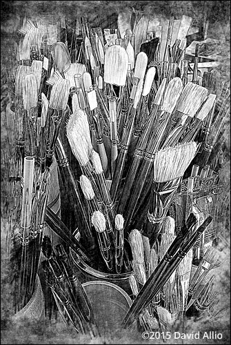 Paint Brushes depicted by iPhone