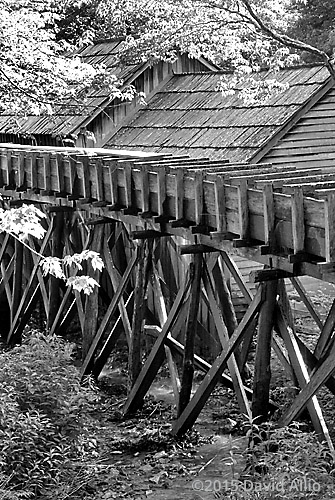 Water Flume Mabry Mill Historic Mill Series by David Allio
