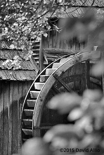 Water Wheel Mabry Mill Historic Mill Series by David Allio
