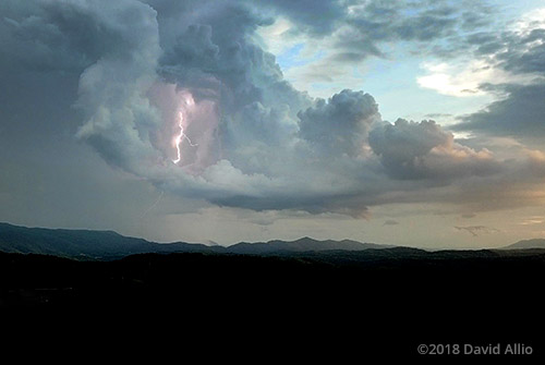 Persistence Cloud-to-cloud Lightning High Knob Cumberland Mountains Southwest Virginia aerial photography David Allio Papa Drone