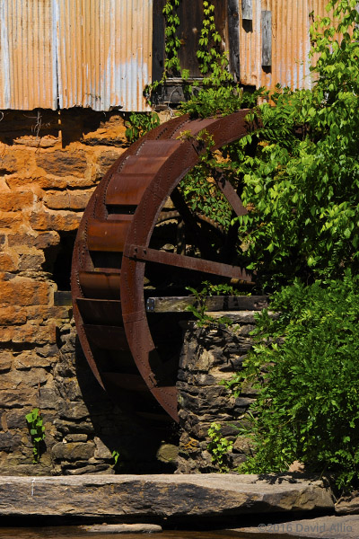 Rusting Waterwheel Anderson Mill oldest standing mill North Tyger River Spartanburg County Moore South Carolina National Register of Historic Places Americana Collection