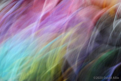 more color reflected light in an original visual abstraction by David Allio